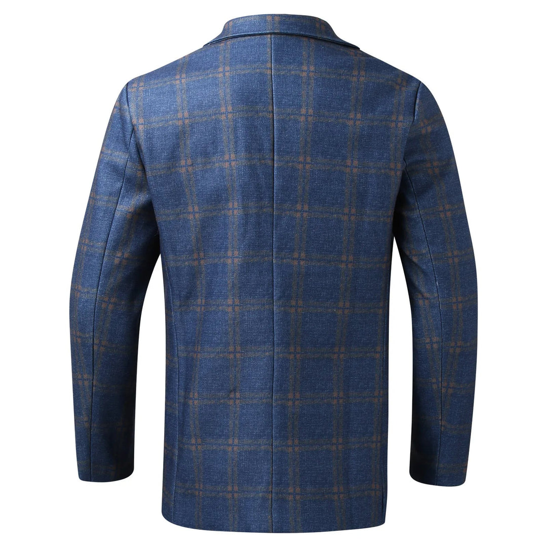 Vintage Heren Blazer met Ruitenprint