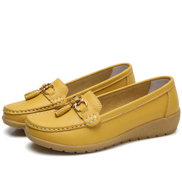 Leren Ballerina Schoenen Dames