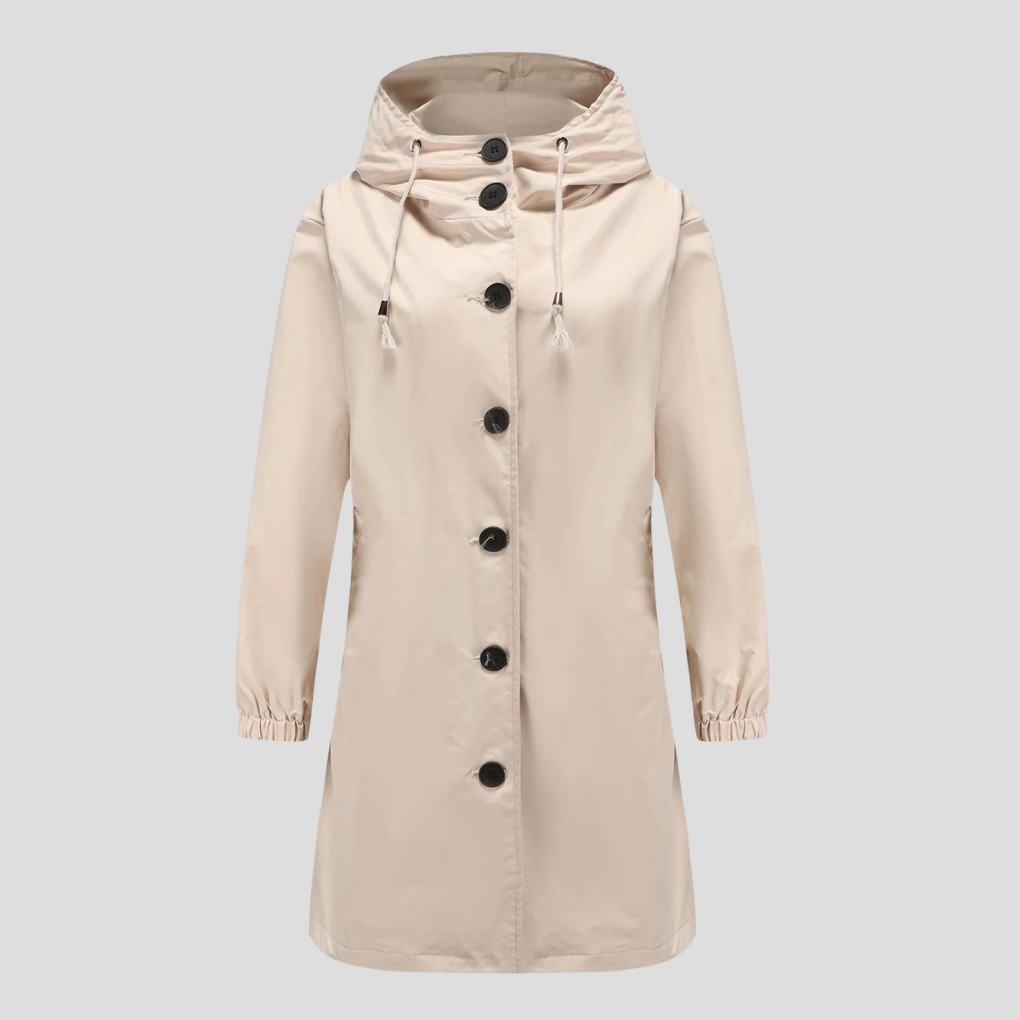 Waterdichte regenjas met capuchon voor dames