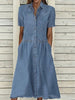 Denimlook jurk met Knoopsluiting