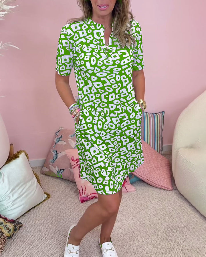 Strandjurk met V-Hals en Praktische Zakken