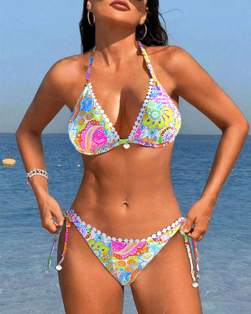 Deze bikini biedt een flatterende pasvorm en een trendy ontwerp dat je zelfvertrouwen een boost geeft.