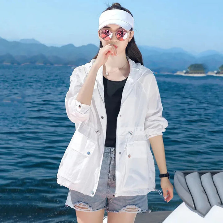 Lichte zomer windbreaker met capuchon