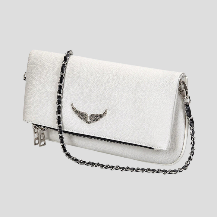 Elegante leren tas met kettingriem