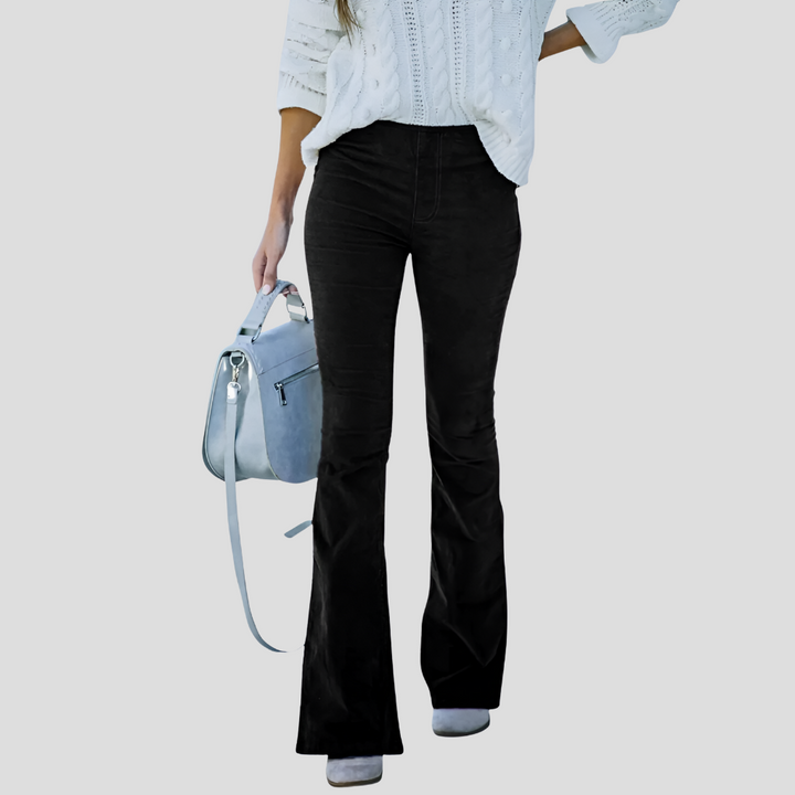 Vintage corduroy broek met hoge taille voor dames