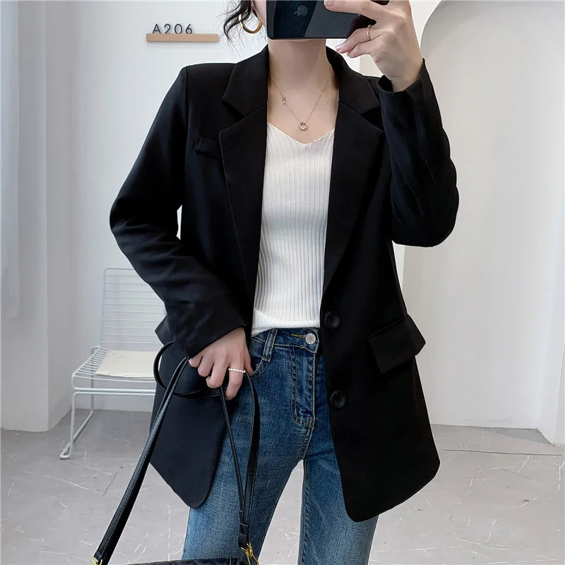 Vintara - Casual Dames Blazer Lang damespak nette kleding vrouwen chique comfortabel casual blazer set 