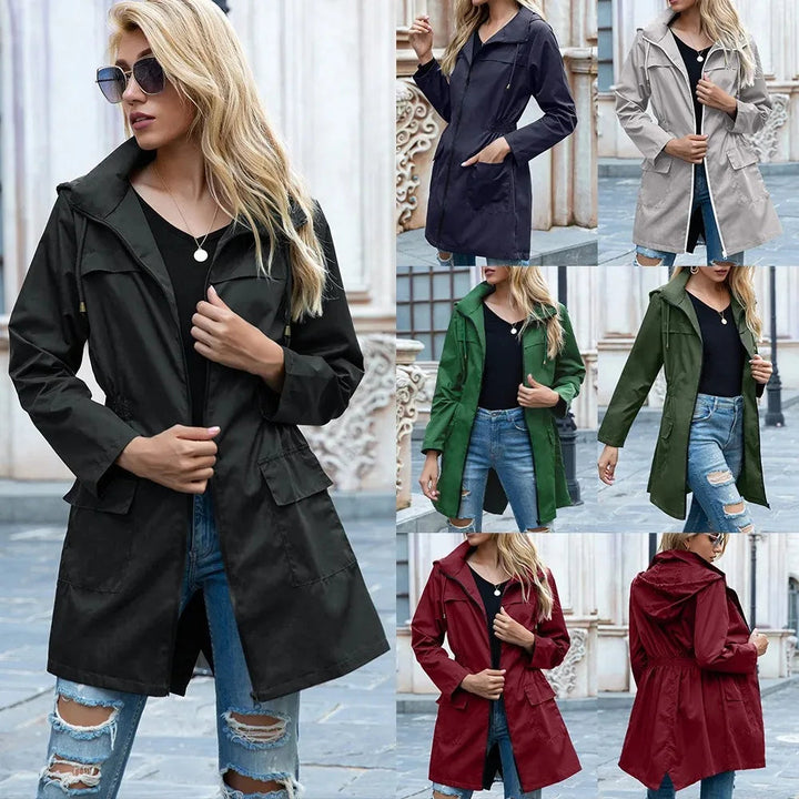 Willow – Waterdichte Lange Regenjas voor dames