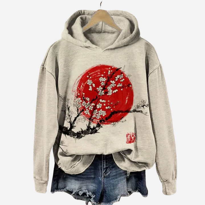 Casual Hoodie met Koi Art Print