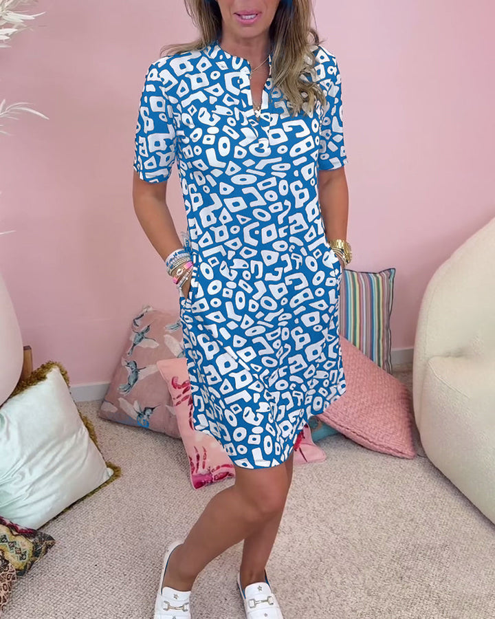 Strandjurk met V-Hals en Praktische Zakken