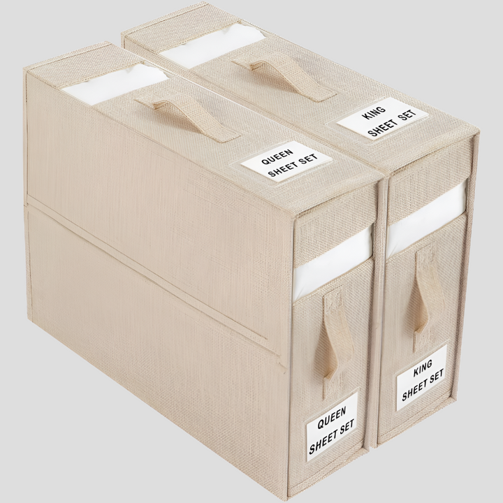 Inklapbare organizerbox voor lakens