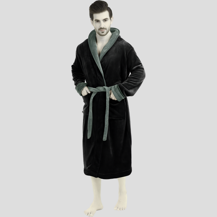 Comfortabele fleece badjas voor heren