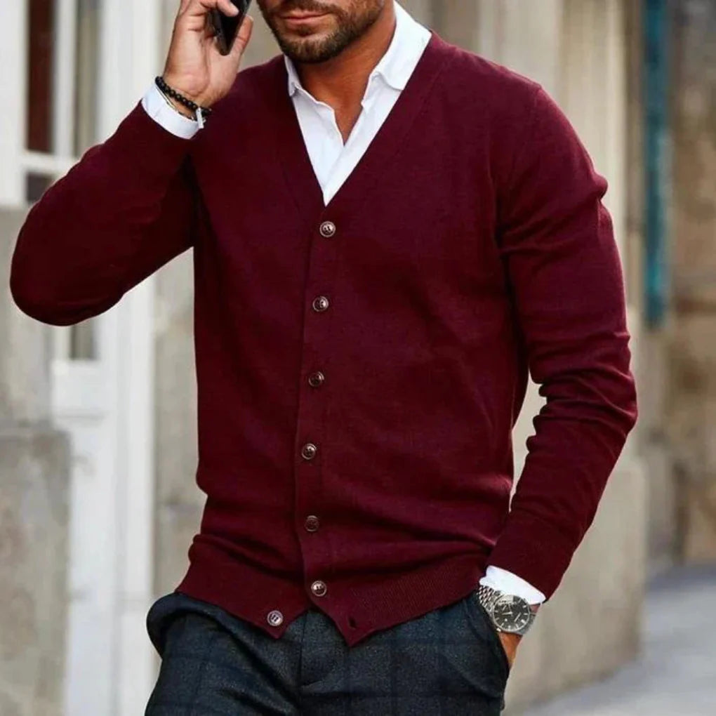 Katoenen herenvest in casual stijl