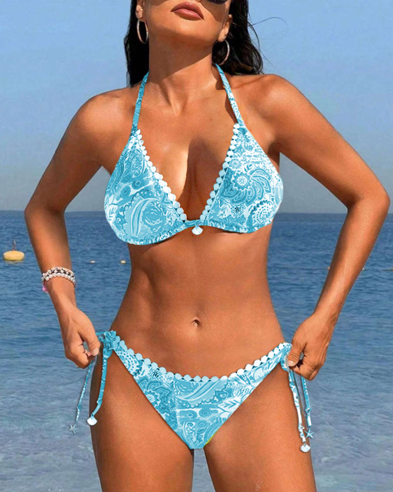 Deze bikini biedt een flatterende pasvorm en een trendy ontwerp dat je zelfvertrouwen een boost geeft.