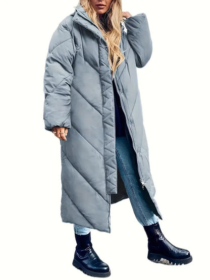 Trendy Lange Puffer Winterjas Voor Dames - Joyce