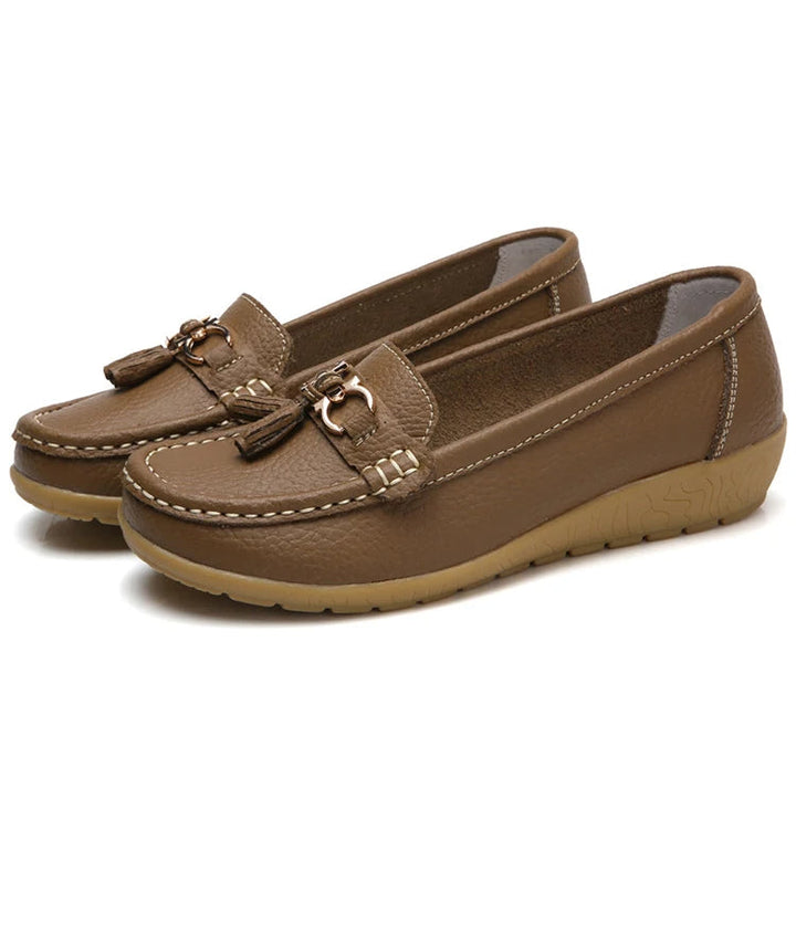 Leren Ballerina Schoenen Dames