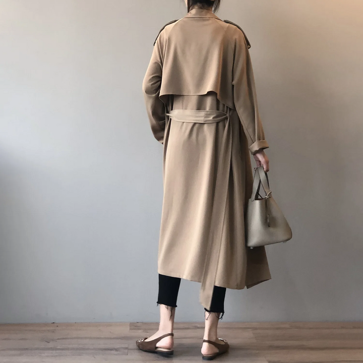 ORLANDO - Trenchcoat Open Voorkant Dames lange damesjas maxi jas chique elegant