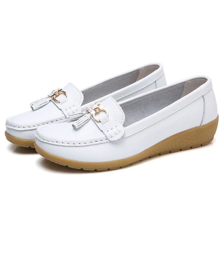 Leren Ballerina Schoenen Dames