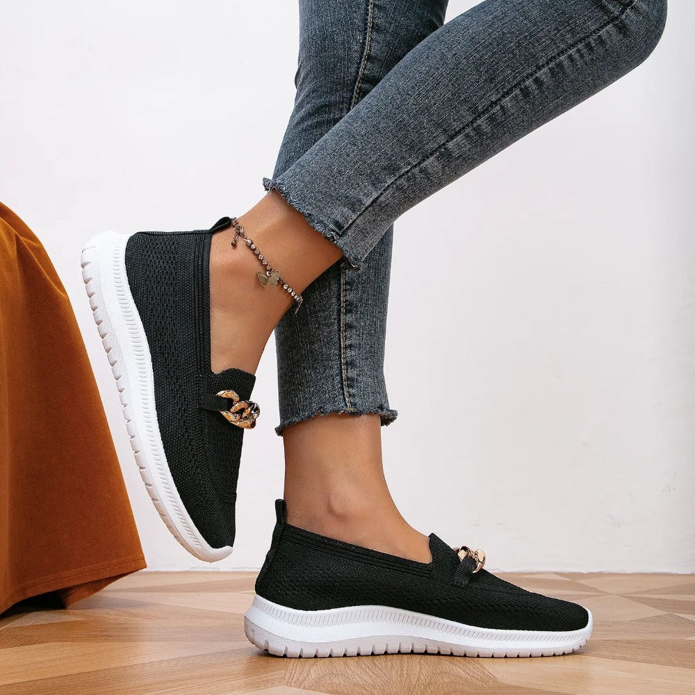 Stijlvolle & Ademende Dames Sneakers zwart