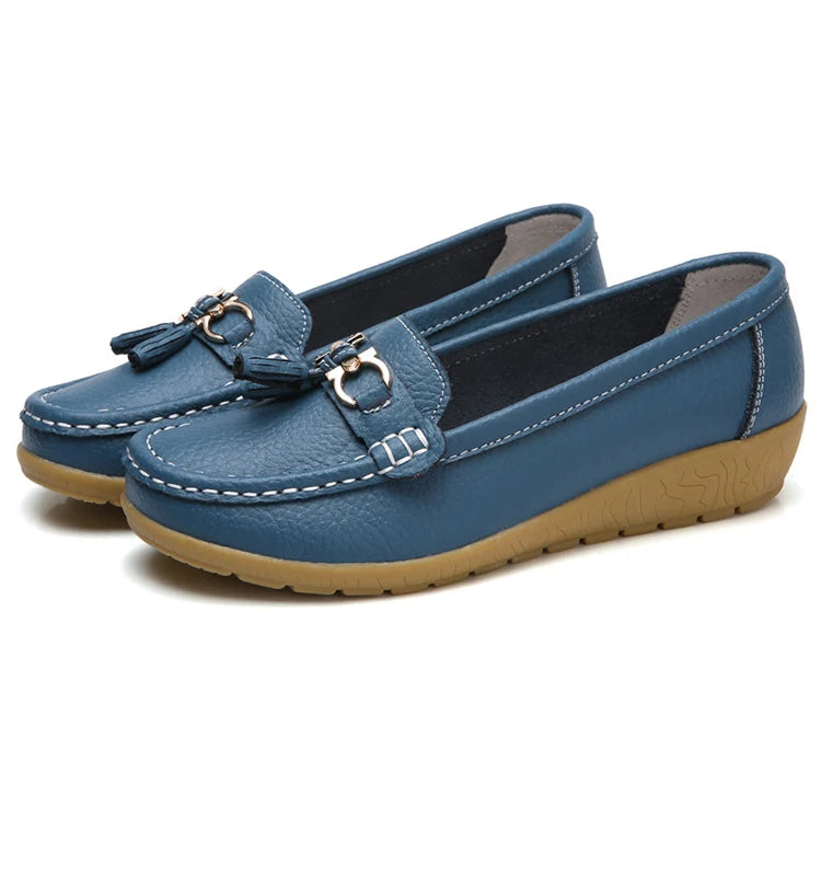 Leren Ballerina Schoenen Dames
