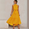 Polka Dot Fit-and-Flare Midi-jurk
