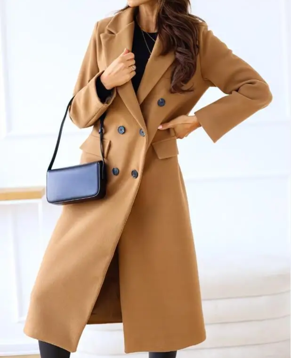 ORLANDO - Elegante Trenchcoat Dames Dubbel Geknoopt lange jas damesjas met knopen comfortabel elegant