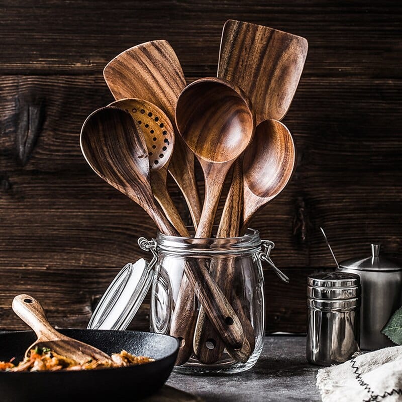 Stijlvolle Houten Keukenset – Duurzaam en Natuurlijk Koken