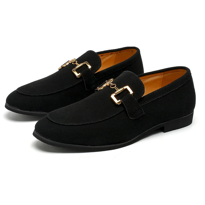 Suède Loafers voor Heren met Horsebit Detail