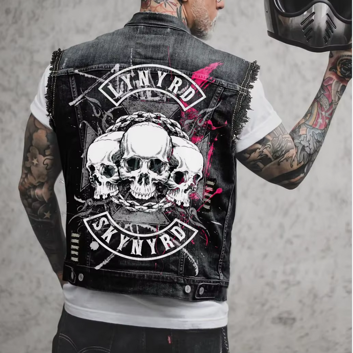 Mouwloos Denim Vest voor Heren