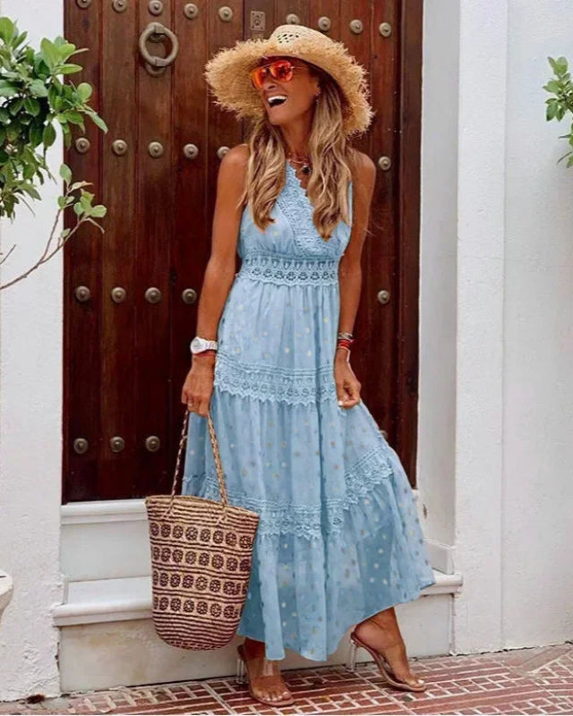 Lange Boho Maxi Jurk met Print