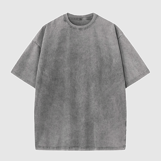 Victor - Washed Oversized Heren T-Shirt