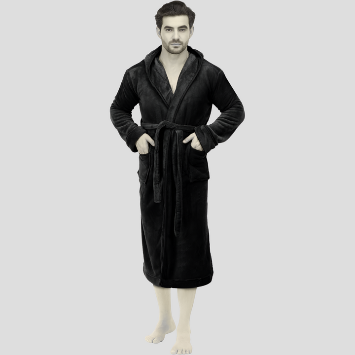 Comfortabele fleece badjas voor heren