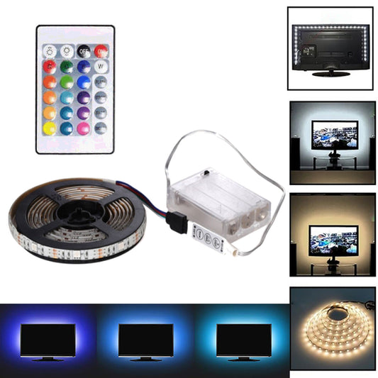 GlowStrip RGB LED Strip Licht – Waterdichte TV Achterverlichting met Afstandsbediening (1m, 2m, 3m)