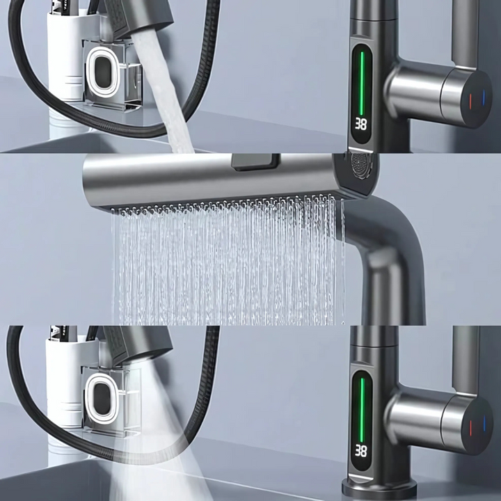 Flexibele LED-kraan voor keuken en badkamer