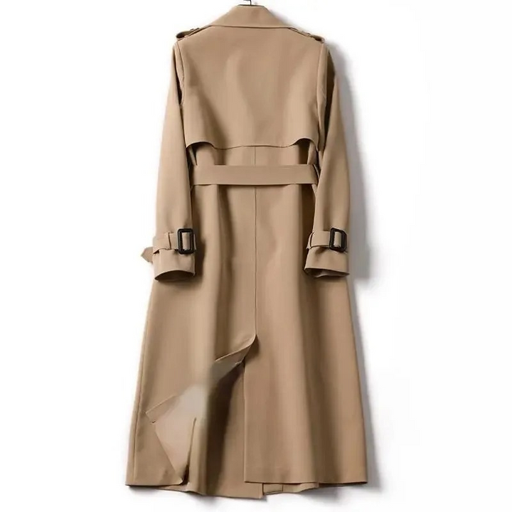 ORLANDO - Lange Classy Trenchcoat Dames damesjas knopen riemsluiting lang najaarsjas comfortabel tijdloos