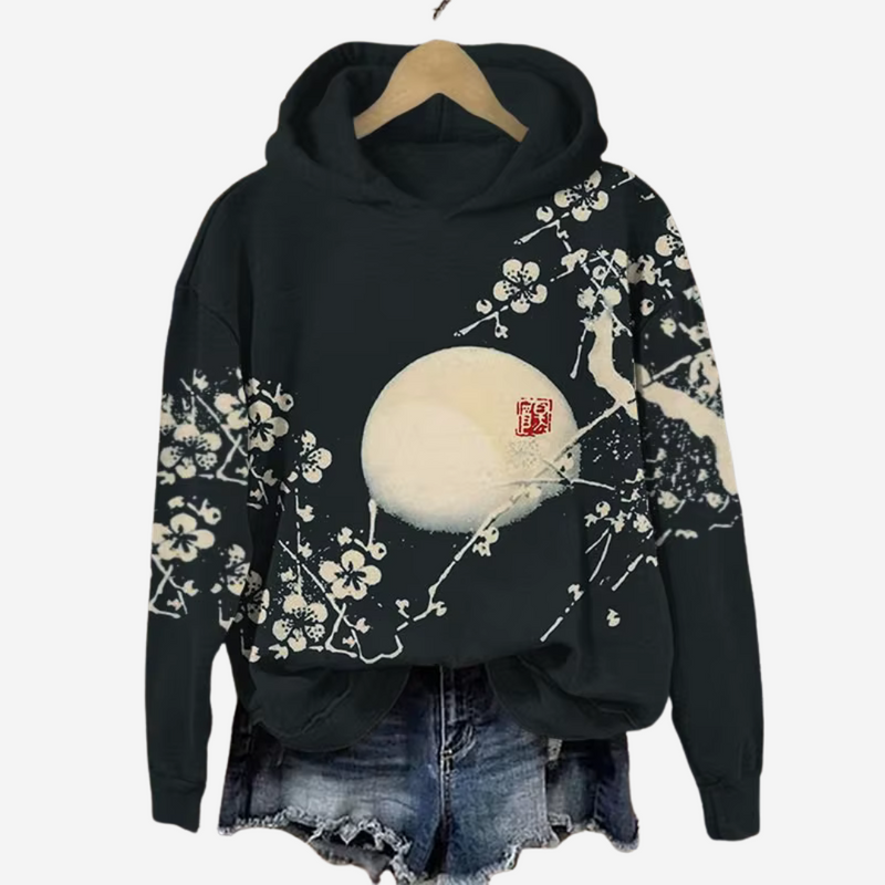 Casual Hoodie met Koi Art Print