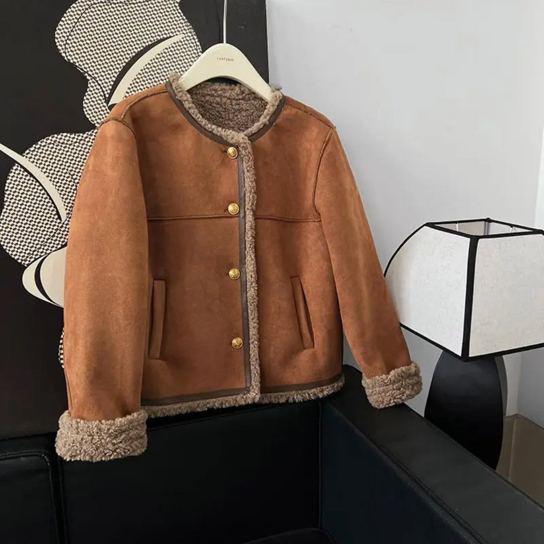 Warme Faux Fur Motorjas Dames