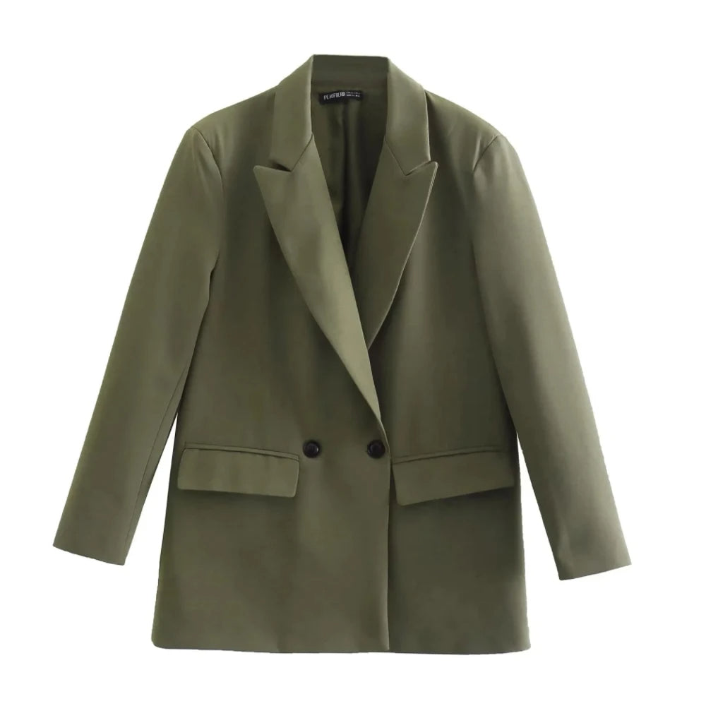 PowerChic – Elegante Double-Breasted Blazer voor Dames