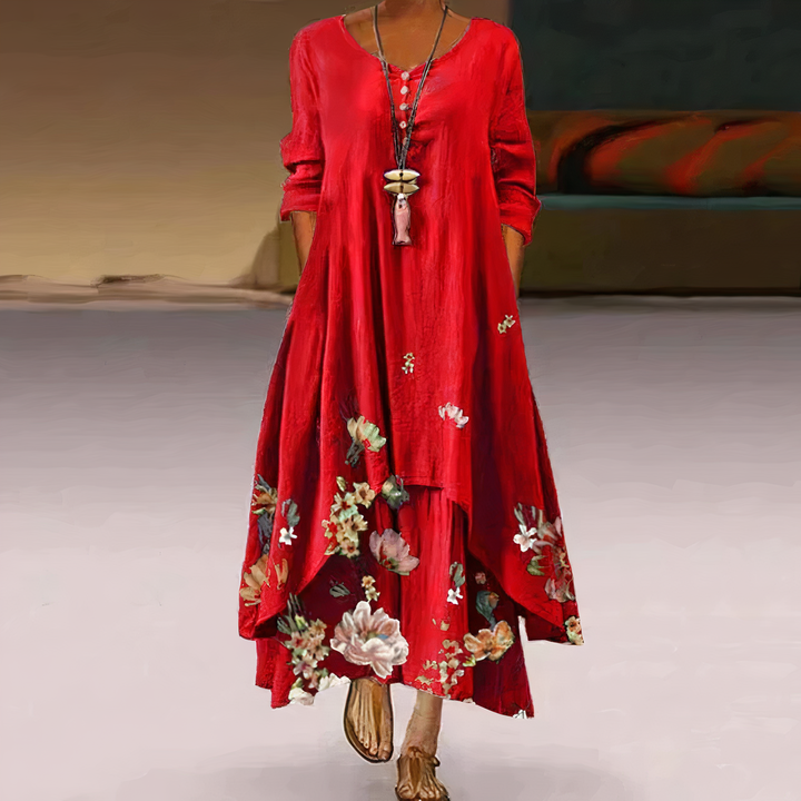 Elegante A-lijn Jurk van Duurzame Katoenblend