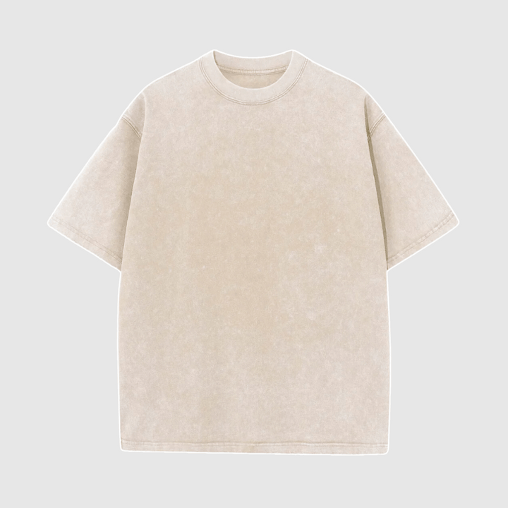 Victor - Washed Oversized Heren T-Shirt