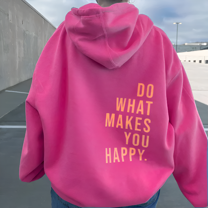Unisex gelukkig sweatshirt met capuchon