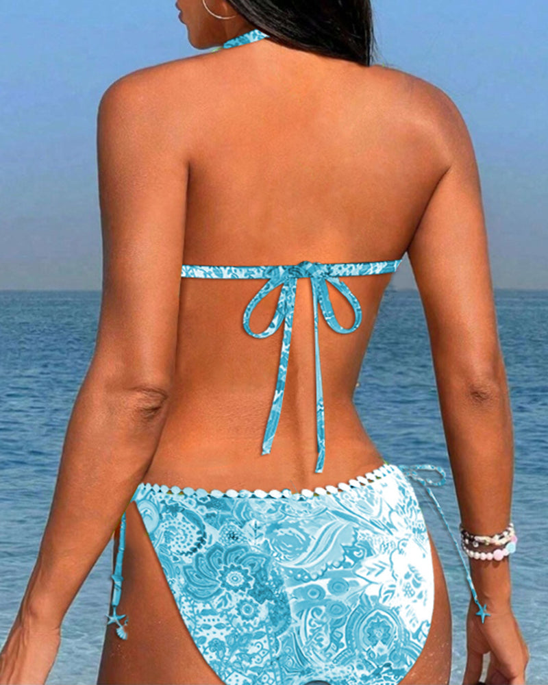 Deze bikini biedt een flatterende pasvorm en een trendy ontwerp dat je zelfvertrouwen een boost geeft.