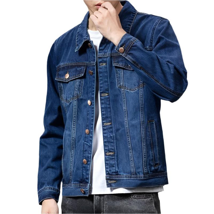 Klassiek Denim Stijlvol Heren Spijkerjack met Borstzakken - Robin