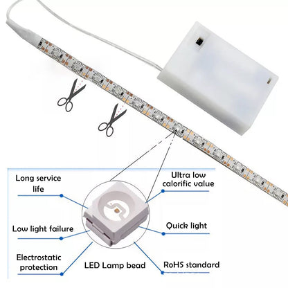GlowStrip RGB LED Strip Licht – Waterdichte TV Achterverlichting met Afstandsbediening (1m, 2m, 3m)