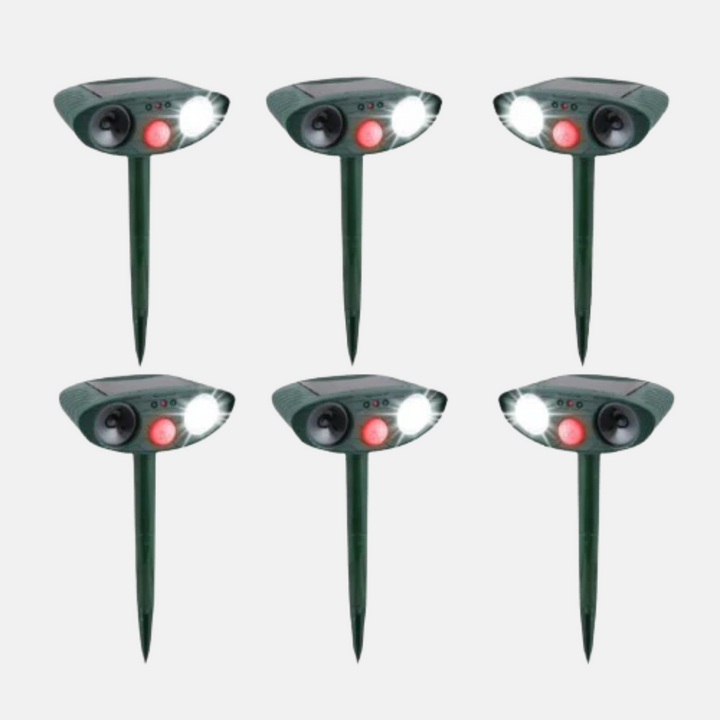 Ultrasone chipmunkverjager en op zonne-energie