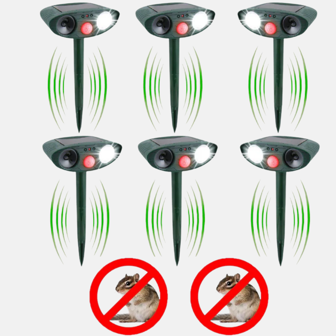 Ultrasone chipmunkverjager en op zonne-energie