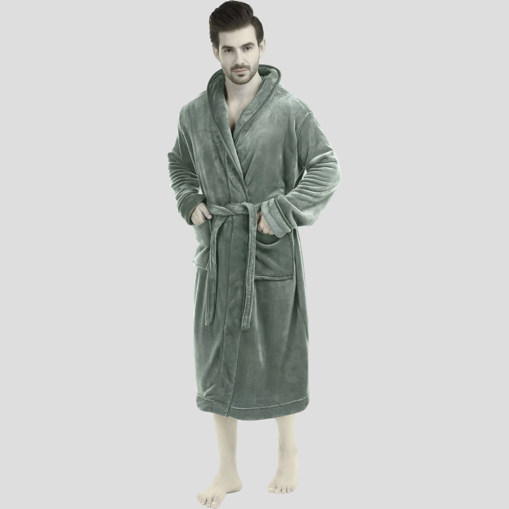 Comfortabele fleece badjas voor heren