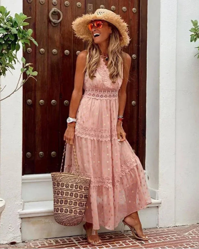 Lange Boho Maxi Jurk met Print
