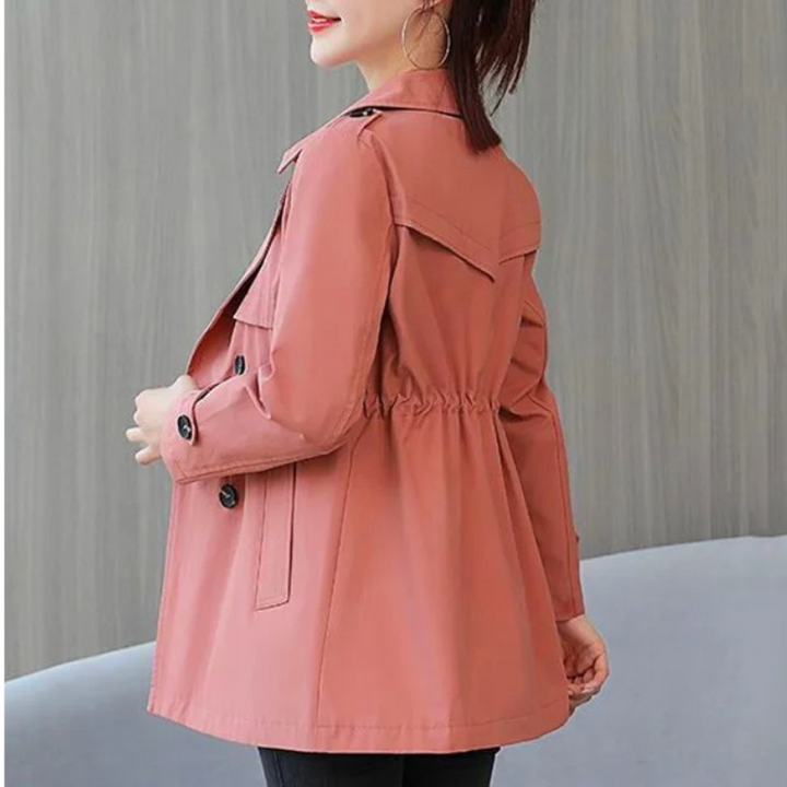 Novella - Trendy Trenchcoat Slim-fit Dames tussenjas najaarsjas damesjas met knopen kraag comfortabel chique elegant