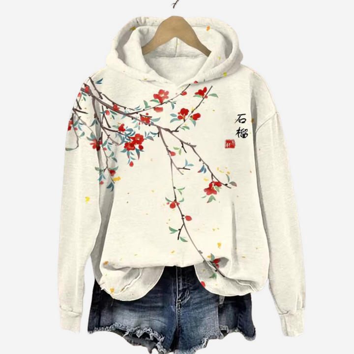 Casual Hoodie met Koi Art Print