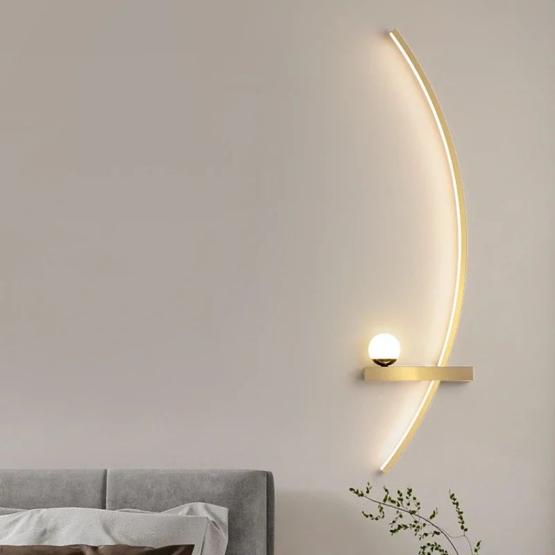 Nordic LED Wandlamp - Strakke Strepen Muurverlichting voor Slaapkamer, Woonkamer, Studeerkamer en Trap